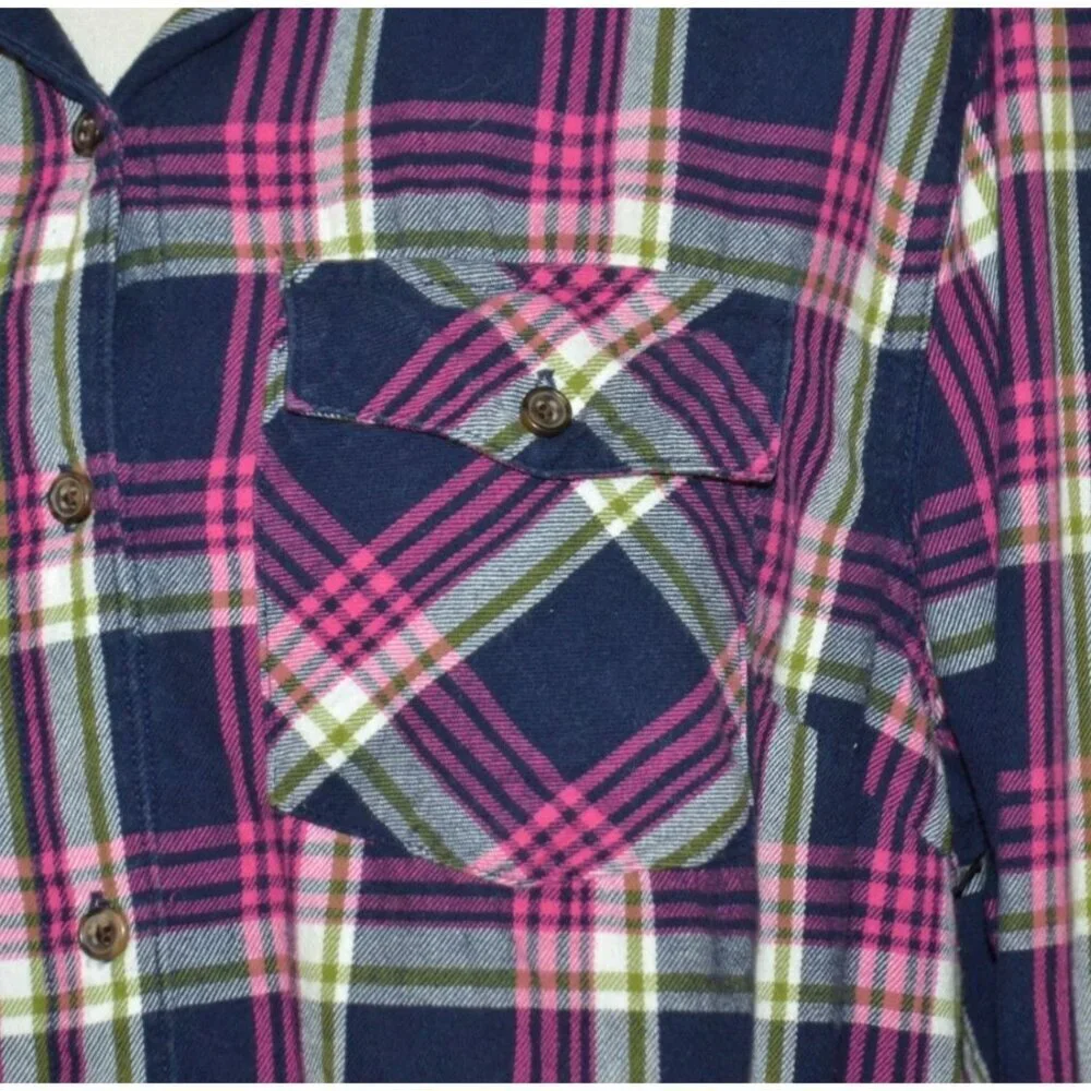 Magellan Outdoors Cotton Plaid Button Up Flannel Shirt Size 2XL Roll Tab Sleeves